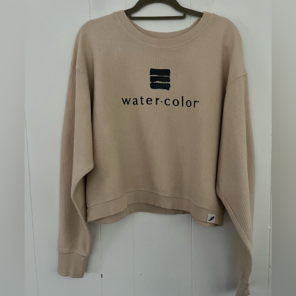 Unwind by League 30A Watercolor FL Women’s Cream Sweatshirt Size XLarge - Picture 7 of 16